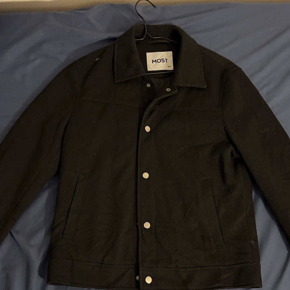 Most Men's Classic Black Shirt Jacket